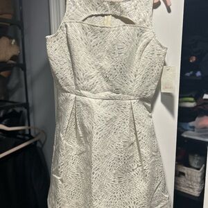 Frenchi  Cream Textured Dress